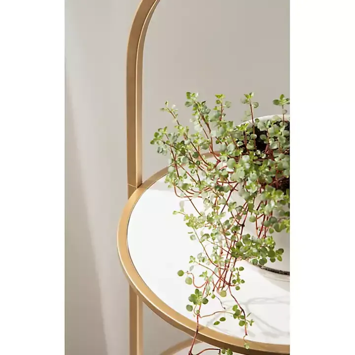 Gold Arched 3-Tier Plant Stand