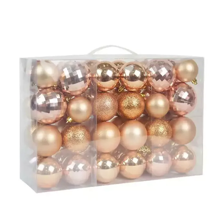 Gold Brown Shiny Matte Frosted 48-pc. Ornament Set