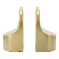 Gold Ceramic Curved Bookends