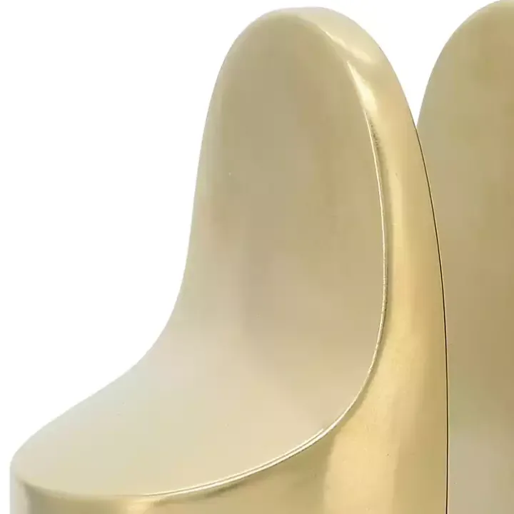 Gold Ceramic Curved Bookends