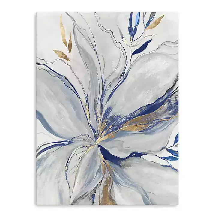 Gold Charcoal Bloom Canvas Art Print, 30x40 in.
