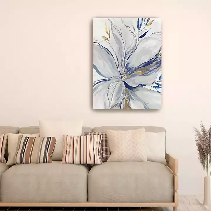 Gold Charcoal Bloom Canvas Art Print, 30x40 in.