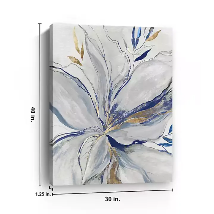 Gold Charcoal Bloom Canvas Art Print, 30x40 in.