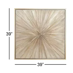 Gold Contemporary Burst Framed Canvas Art Print