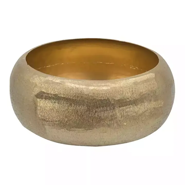 Gold Etched Metal Bowls, Set of 2