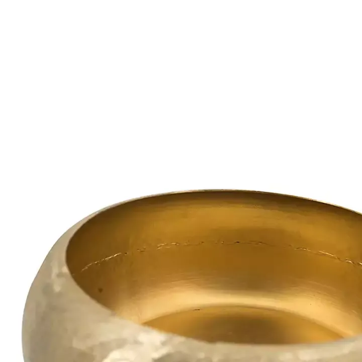 Gold Etched Metal Bowls, Set of 2