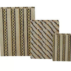 Gold Faux Leather Chain Link Book Boxes, Set of 3