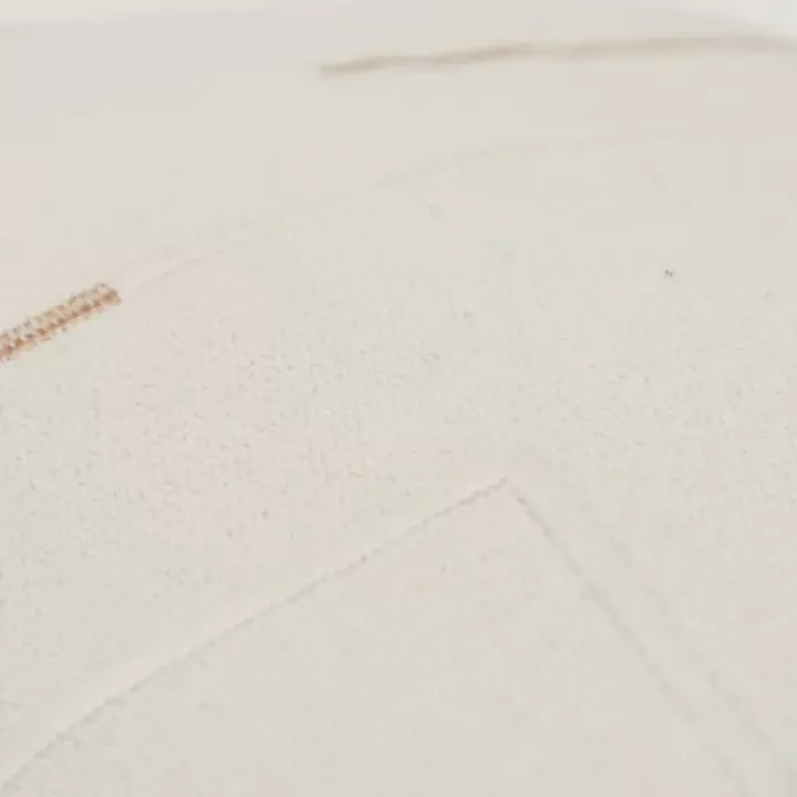 Gold Geometric Woven Lines Throw Pillow