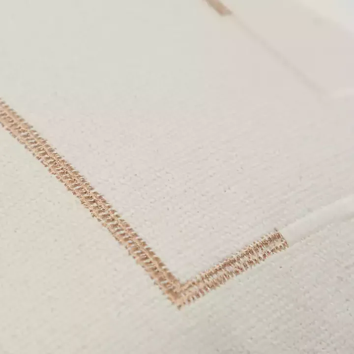 Gold Geometric Woven Lines Throw Pillow