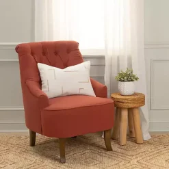 Gold Geometric Woven Lines Throw Pillow