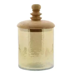 Gold Glass Jars, Set of 2