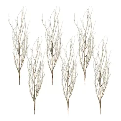 Gold Glitter Branch Stems, Set of 6