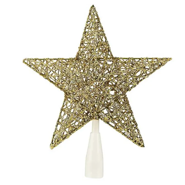 Gold Glitter LED Star Tree Topper