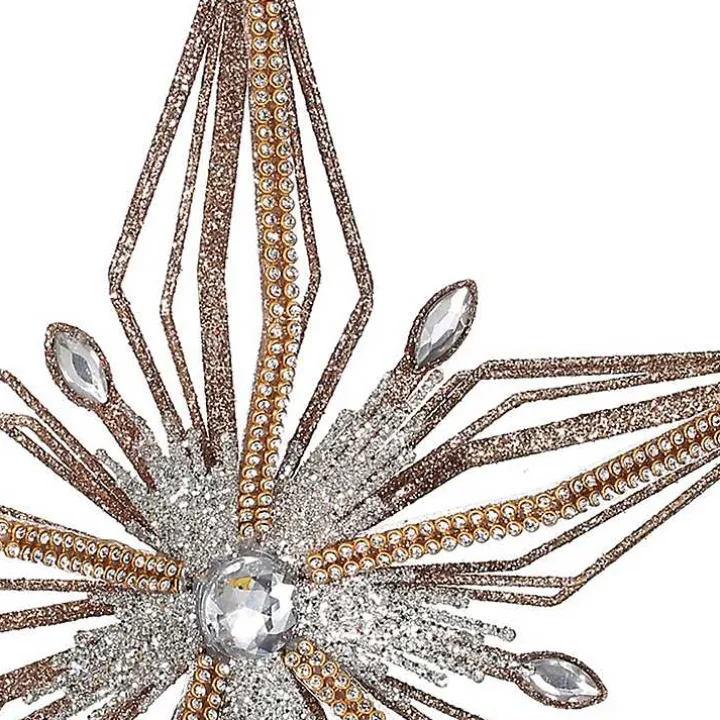 Gold Glittery Bejewelled Star Tree Topper