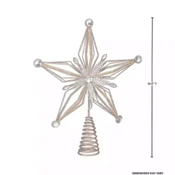 Gold Glittery Bejewelled Star Tree Topper