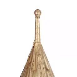 Gold Iron Christmas Tree on Black Base, 47 in.