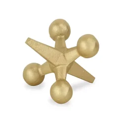 Gold Iron Jack Sculpture, 4 in.