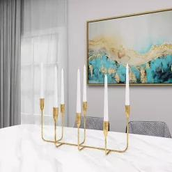 Gold Iron Taper Candle Holder