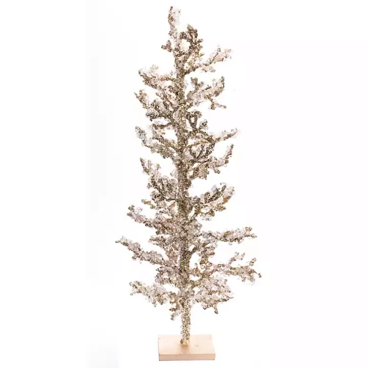 Gold Jeweled Twig Christmas Tree