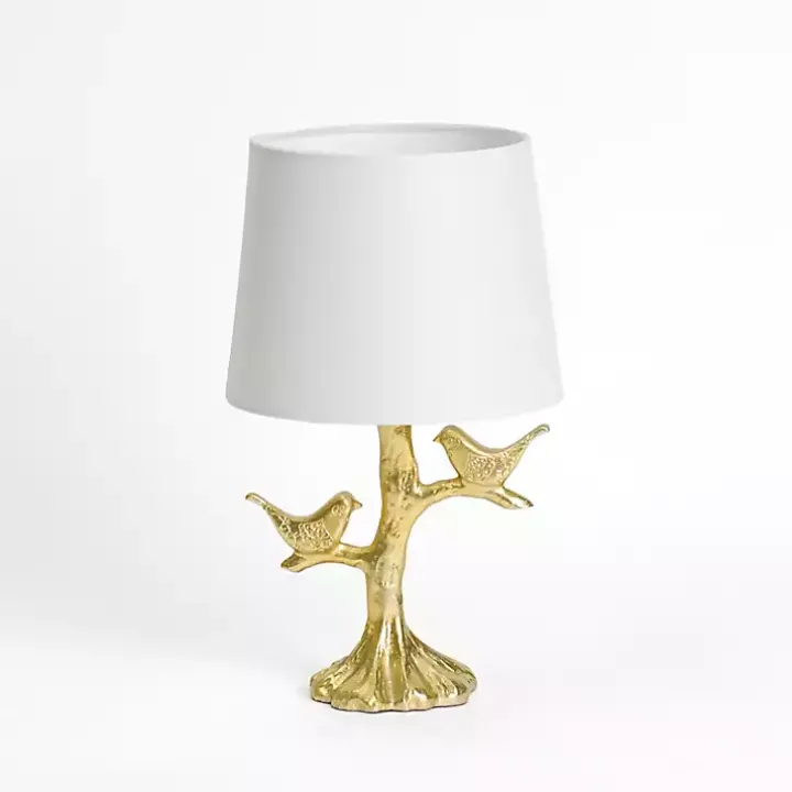 Gold Leaf Birds Table Lamp