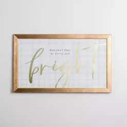Gold May Your Days Be Merry & Bright Wall Plaque