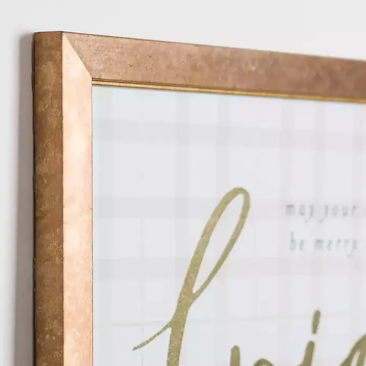 Gold May Your Days Be Merry & Bright Wall Plaque