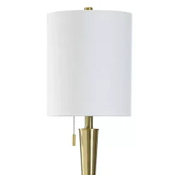 Gold Metal & Marble Tapered Buffet Lamp