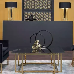 Gold Metal Abstract Knot Sculpture