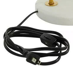 Gold Metal and Faux Silk Shade Table Lamp