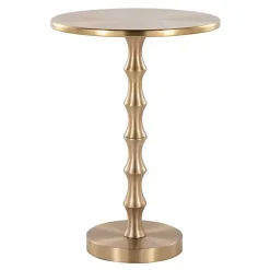 Gold Metal Bamboo Accent Table
