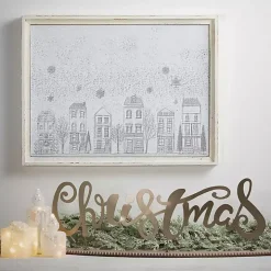 Gold Metal Christmas Tabletop Sign