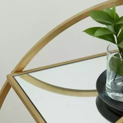 Gold Metal Circular Bar Cart