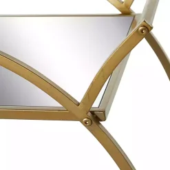 Gold Metal Circular Bar Cart