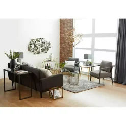 Gold Metal Circular Bar Cart