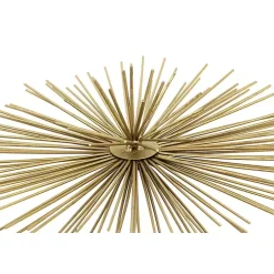 Gold Metal Disc Starburst Wall Plaques, Set of 3