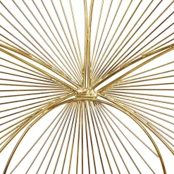 Gold Metal Frame Floral Wall Plaques, Set of 3