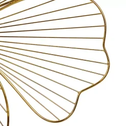 Gold Metal Frame Floral Wall Plaques, Set of 3