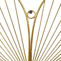 Gold Metal Frame Floral Wall Plaques, Set of 3