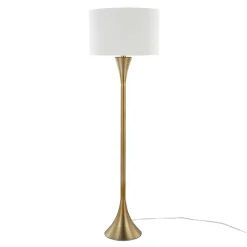 Gold Metal Hourglass Floor Lamp