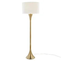 Gold Metal Hourglass Floor Lamp