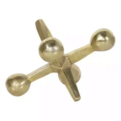 Gold Metal Jack Sculpture