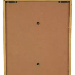 Gold Metal Leaves Framed Wall Plaques, Set of 2