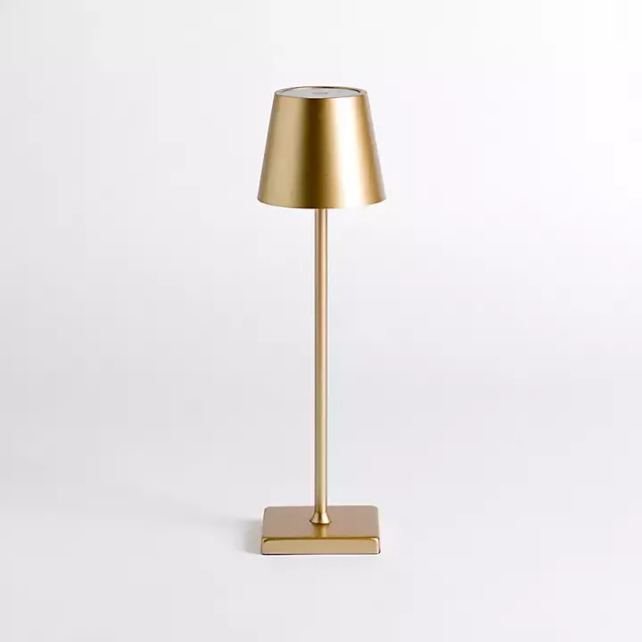 Gold Metal LED Cordless Touch Lamp