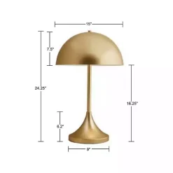 Gold Metal 2-Light Dome Table Lamp