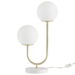 Gold Metal 2-Light Zusa Modern Table Lamp