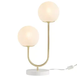 Gold Metal 2-Light Zusa Modern Table Lamp