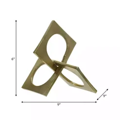 Gold Metal Linked Squares Sculpture