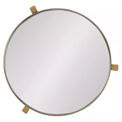 Gold Metal Mirrored Tabletop Aguilar Drink Table