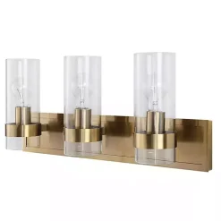 Gold Metal 3-Shade Vanity Light