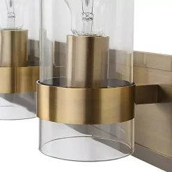 Gold Metal 3-Shade Vanity Light